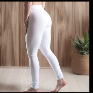ABS2B Fitness Leggings Womens Medium Scrunch Booty White Marilyn High Rise Suppl